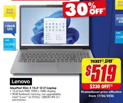 The Good Guys IdeaPad Slim 3 15.6" 13.17 Laptop offer