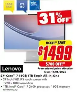 The Good Guys 27" Core 7 16GB 1TB Touch All-in-One offer