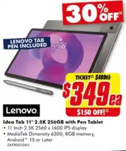 The Good Guys Idea Tab 11" 2.5K 256GB with Pen Tablet offer