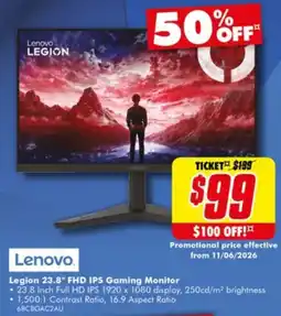 The Good Guys Legion 23.8" FHD IPS Gaming Monitor offer