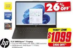 The Good Guys 15.6" AMD Ryzen 7 Laptop offer