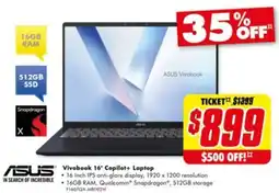 The Good Guys Vivobook 16" Copilot+ Laptop offer