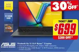The Good Guys Vivobook Go 15 15.6" Ryzen 3 Laptop offer