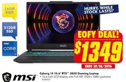 The Good Guys Cyborg 15 15.6" RTX 3050 Gaming Laptop offer