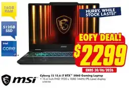 The Good Guys Cyborg 15 15.6.17 RTX 5060 Gaming Laptop offer