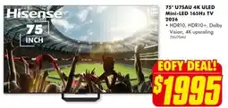 The Good Guys 75 u7sau 4k uled mini-led 165hz tv 2026 offer