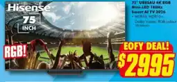 The Good Guys 75" UR8SAU 4K RGB Mini-LED 180Hz Smart Al TV 2026 offer