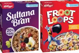 IGA Kellogg's Sultana Bran 700g, Froot Loops 460g or Coco Pops Chex 500g offer