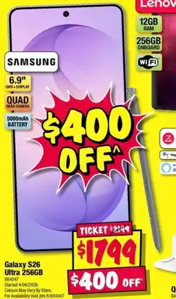 JB Hi-Fi Galaxy S26 Ultra 256GB offer