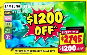 85" NEO QLED 4K Mini LED Smart AI TV