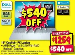 JB Hi-Fi 16" Copilot+ PC Laptop offer