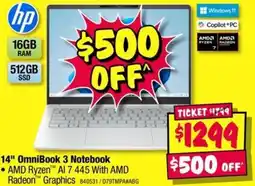 JB Hi-Fi 14" OmniBook 3 Notebook offer