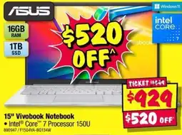 JB Hi-Fi 15" Vivobook Notebook offer