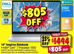 JB Hi-Fi 14" Inspiron Notebook offer