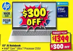 JB Hi-Fi 15" Al Notebook offer
