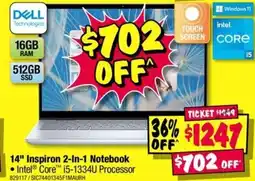 JB Hi-Fi 14" Inspiron 2-In-1 Notebook offer
