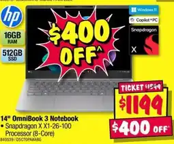 JB Hi-Fi 14" OmniBook 3 Notebook offer