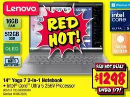 JB Hi-Fi 14" Yoga 7 2-In-1 Notebook offer