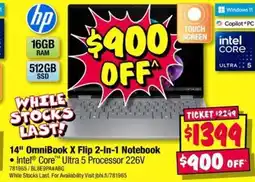 JB Hi-Fi 14" OmniBook X Flip 2-In-1 Notebook offer