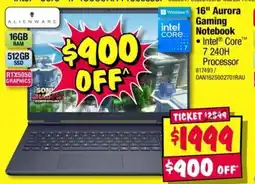 JB Hi-Fi 16" Aurora Gaming Notebook offer