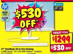JB Hi-Fi 27" OmniBook All-In-One Desktop offer