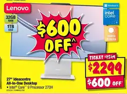 JB Hi-Fi 27" Ideacentre All-In-One Desktop offer