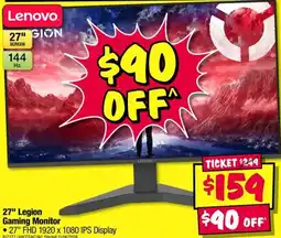JB Hi-Fi 27" Legion Gaming Monitor offer