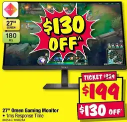 JB Hi-Fi 27" Omen Gaming Monitor offer