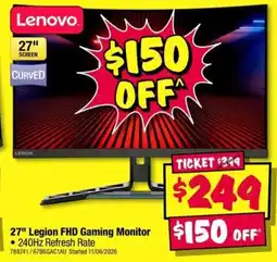 JB Hi-Fi 27" Legion FHD Gaming Monitor offer
