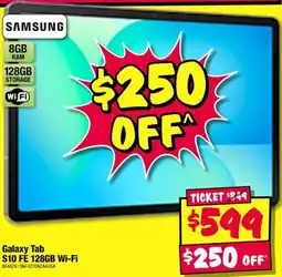 JB Hi-Fi Galaxy Tab S10 FE 128GB Wi-Fi offer