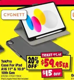 JB Hi-Fi TekPro Case For iPad A16 11" & 10.9" 10th Gen offer