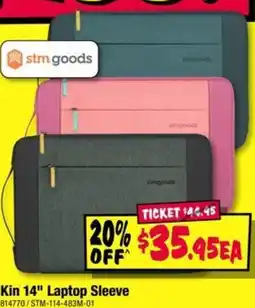 JB Hi-Fi Kin 14" Laptop Sleeve offer