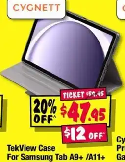 JB Hi-Fi TekView Case For Samsung Tab A9+ /A11+ offer