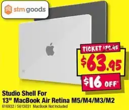 JB Hi-Fi Studio Shell For 13" MacBook Air Retina M5/M4/M3/M2 offer