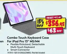 JB Hi-Fi Combo Touch Keyboard Case For iPad Pro 13" M5/M4 offer