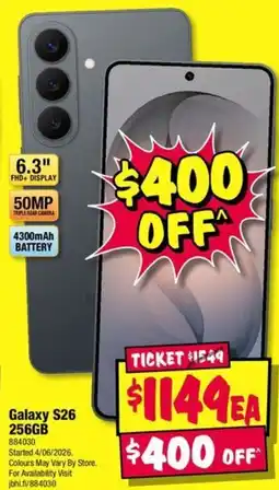 JB Hi-Fi Galaxy S26 256GB offer