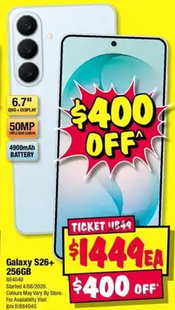 JB Hi-Fi Galaxy S26+ 256GB offer