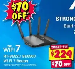 JB Hi-Fi RT-BE82U BE6500 Wi-Fi 7 Router offer