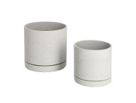 LivingStyles Felice 2 Piece Cement Planter Set offer