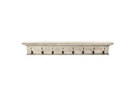 LivingStyles Halifax Mahogany Timber Coat Rack, 130cm, Antique White offer