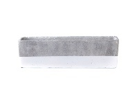 Alanis Concrete Rectangle Planter, Grey / White