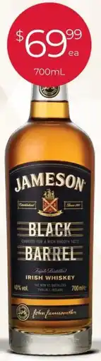 Porters Jameson Black Barrel Irish Whiskey offer