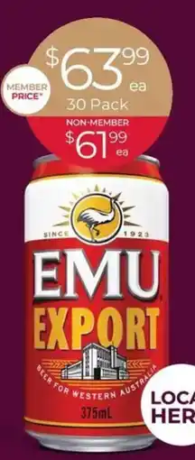 Porters Emu Export Block Cans offer