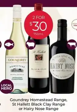 Porters Goundrey Homestead Range, St Hallett Black Clay Range or Hairy Nose Range offer