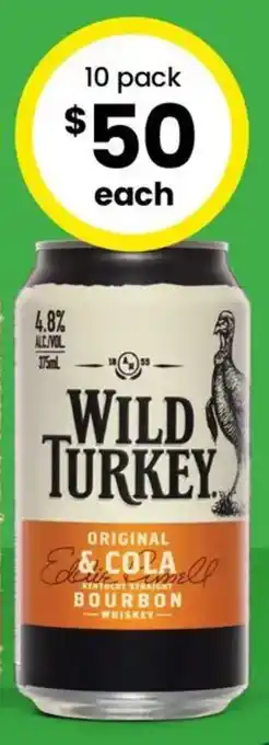 Wild Turkey 4.8% Premix Range Cans