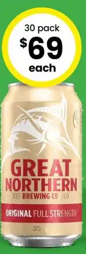The Bottle O Great Northern Original Block Cans offer