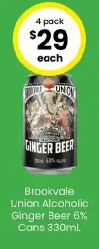The Bottle O Brookvale Union Alcoholic Ginger Beer 6% Cans offer
