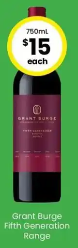 The Bottle O Grant Burge Fifth Generation offer