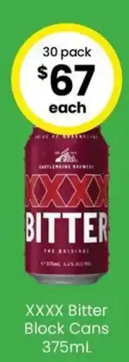 The Bottle O XXXX Bitter Block Cans offer