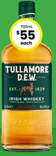 The Bottle O Tullamore Dew Irish Whiskey offer